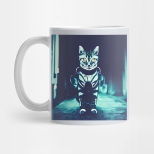 Samurai Grey Cat Spread Happiness with Our Manga-Inspired T-Shirt Collection Mug